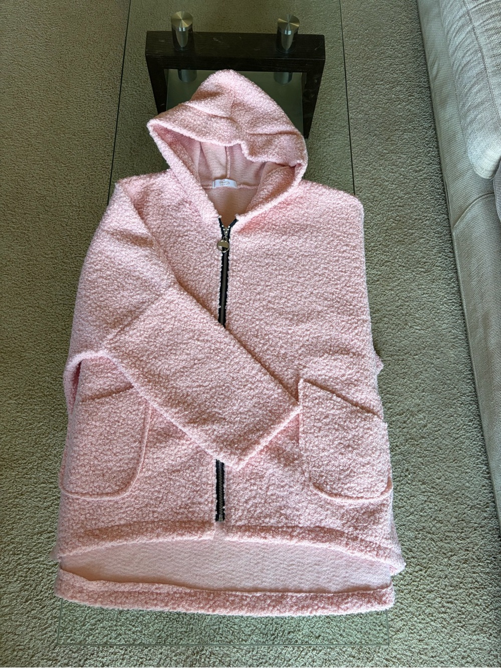 💜 Pink Teddy Bear Fleece Jacket